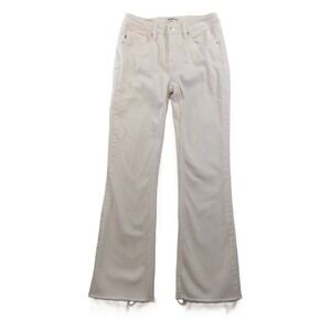 Vigoss Marley Crop Boot Jeans Womens 25 White Raw Hem VC-P01773A